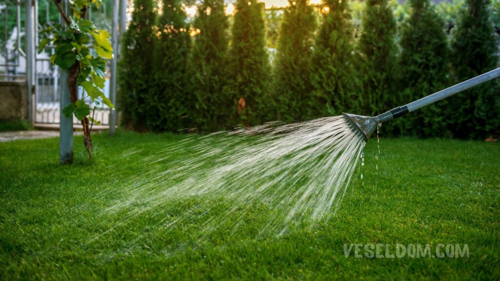 How to properly water the lawn